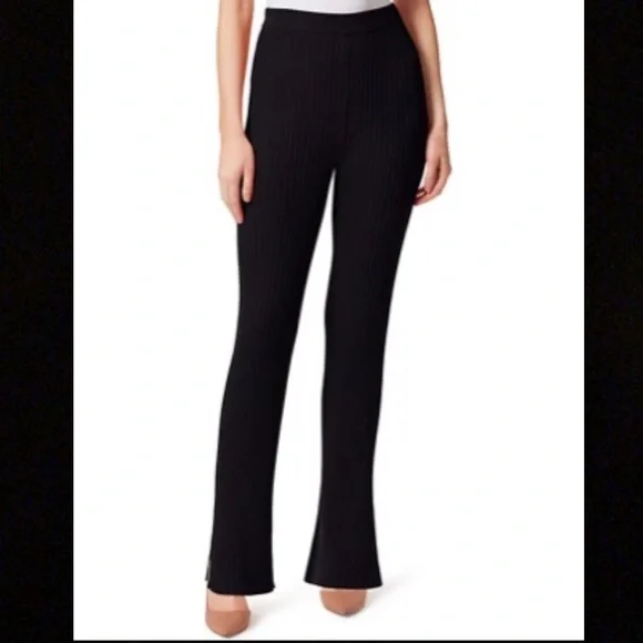 $79 NWOT Ribbed side slit sweater pants sz Large - Picture 2 of 3